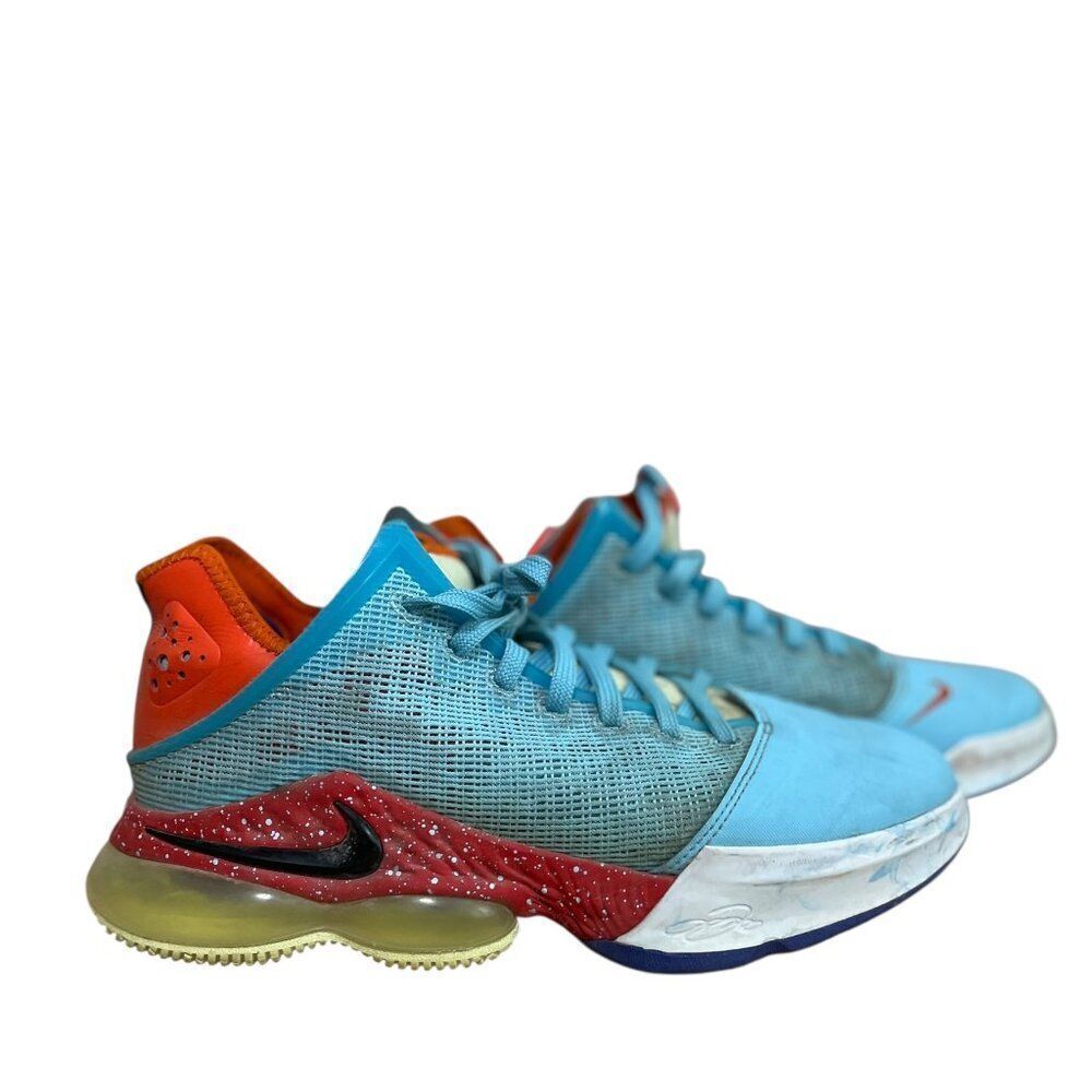 Nike LeBron 19 Low 'Blue Chil' Athletic Basketball Shoes DO9829-400 Men's Sz 9.5